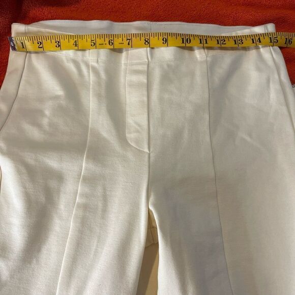 Common Sense Cream Flare High Rise pullover Style Leg Tie Details Pants.Size L - Picture 16 of 16